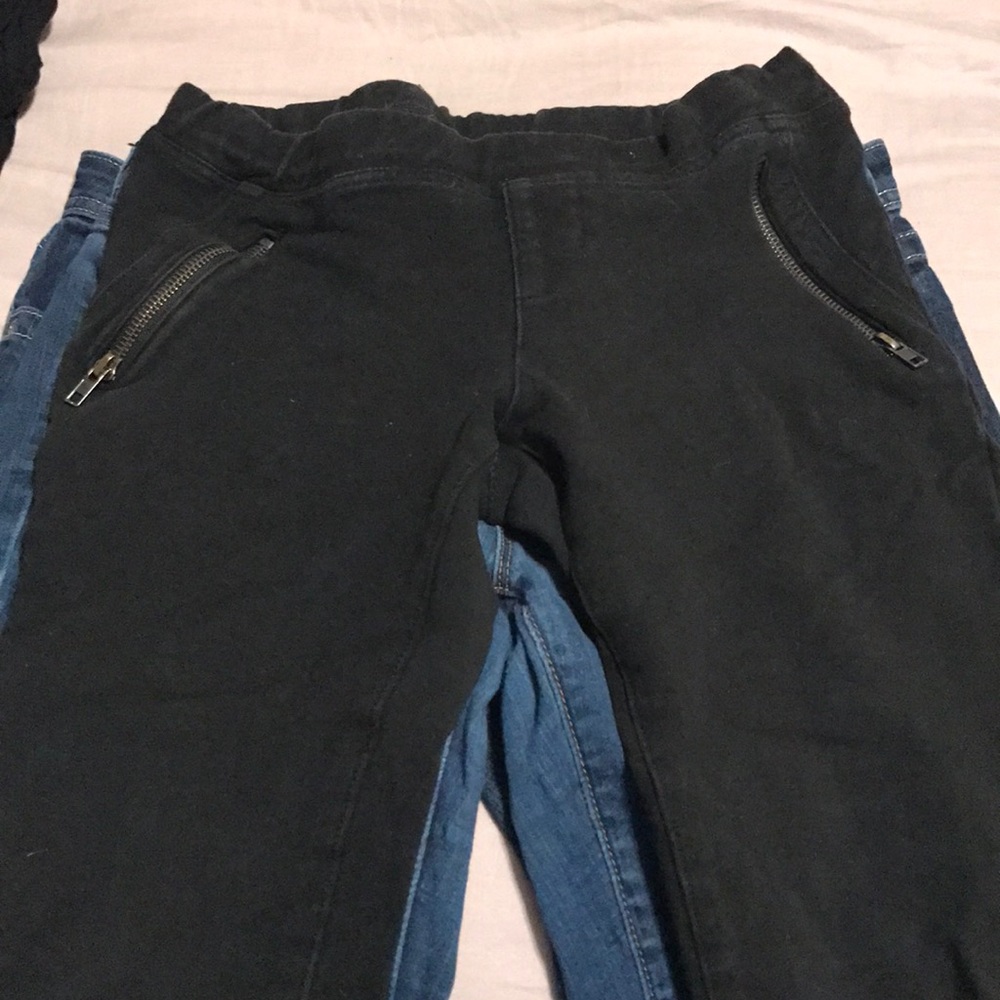 Black thick leggings with zipper pockets